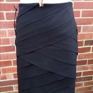 White House Black Market Skimmer Black Skirt NWT